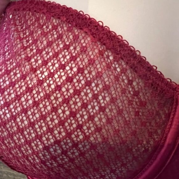 ADDICTION Lace Bra Women / Burgundy / 36D / - Picture 4 of 11
